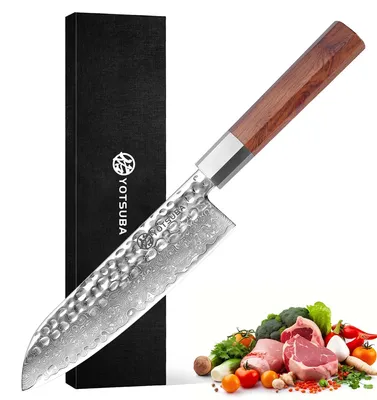 Santokumesser 18 cm Damast – Japanisches Edelstahlmesser