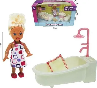 Image de Poupée 11cm set de bain HLR33 44157