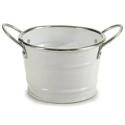 Produktbild von Blumentopf weiß, silber (12,5 x 8 x 17,5 cm)