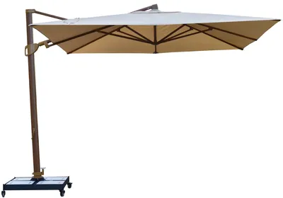 Immagine prodotto di Ombrellone da Giardino Decentrato 3,3x3,3m in Alluminio e Poliestere Ecrù