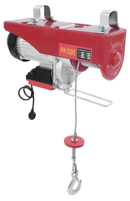 Immagine prodotto di Verricelli elettrici, capacità di sollevamento 1000 kg, potenza assorbita 1800W, altezza di sollevamento 12 metri, telecomando senza fili, gancio in ghisa