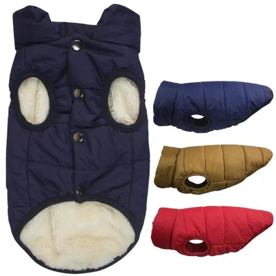 Produktbild von Hundejacke, warme Hundejacke, wasserdicht und winddicht, Winter-Hundeweste, mittelgroße und große Hunde, Plüsch-Hundekleidung, L