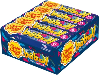 Produktbild von Chupa Chups Big Babol Zungenmaler Geschmack Kaugummi 27g 20er Pack