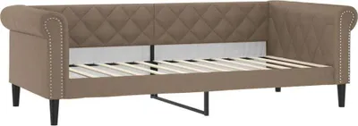 Zdjęcie produktu dla VidaXL 354233, sofa rozkładana, Cappuccino, Pianka, Sztuczna skóra, Metal, Poli drewno, Drewno, 2350 mm, 1100 mm