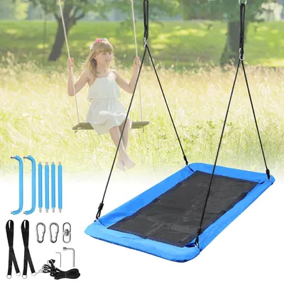 Image de Balançoire en forme de nid Vigevee, balançoire à assise ronde, 160 cm, jusqu'à 300 kg, balançoire pour enfants, balançoire de jardin, balançoire multi-enfants, siège de balançoire, balançoire de jardin, balançoire pour arbre