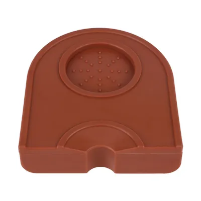 Obrázek produktu pro Černá multifunkční tlustá protiskluzová podložka na kávu Tamper Holder Silicone Pad Mat (hnědá)
