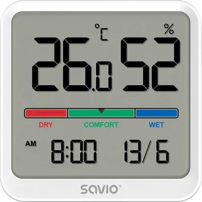 Obrázek produktu pro Savio CT-01/W, Vnitřní, Teplotní senzor, Volně stojící, LCD