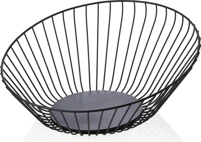 Produktbild von Buffetkorb, Ø 33 cm, Höhe 13,5 cm, schwarz pulverbeschichtet, Metall
