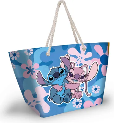 Produktbild von Karactermania Lilo and Stitch Hug, Junge/Mädchen, Strandtasche, Reißverschluss, Blau, Pink, Abbildung, Weiß