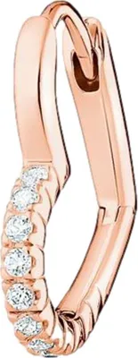 Produktbild von Thomas Sabo Ohrringe Einzel Creole Herz Mit Weiße Steine Roségold