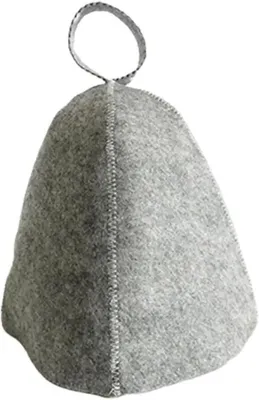 Immagine prodotto di Cappello in feltro per sauna - Protezione per i capelli - Utilizzo in sauna - Isolamento spesso - 1 pezzo - Grigio