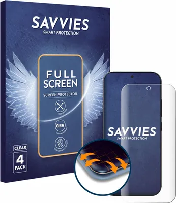Produktbild von 4x Savvies Fullscreen Schutzfolie für Xiaomi 17 Pro Displayschutz Folie Fullcover Klar Transparent