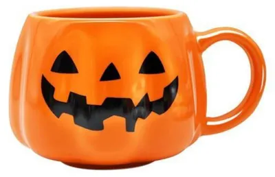Produktbild von Halloween Kürbis Tasse 340ml Keramik Niedliches Design Farbwechsel