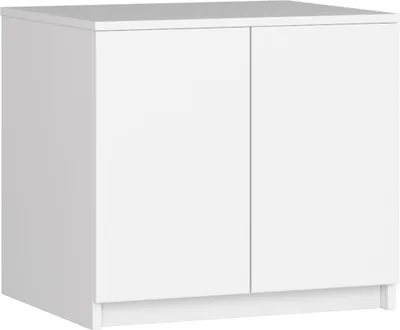 Produktbild von AKORD Furniture Factory SP0PSZNADS60BIA, Weiß, Garderobe, 2 Regale, 2 Tür(en), Matt, Drehtür