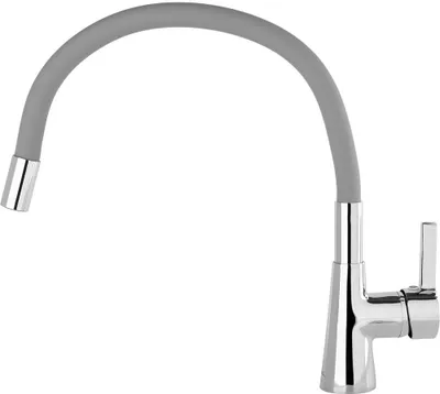 Produktbild von Einhebelmischer Spühltischbatterie Küchenarmatur Wasserhahn Spühltischarmatur Flexibler Auslauf Schwenkbar versch. Farben, Farbe:hell grau