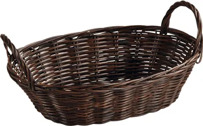 Obrázok produktu pre KESPER oválny plastový prútený košík na chlieb s rukoväťou, dĺžka: 290 mm
