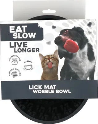 Productafbeelding van Eat Slow Live Longer Anti-verslindbak, kleur: antraciet, diameter: 17 cm