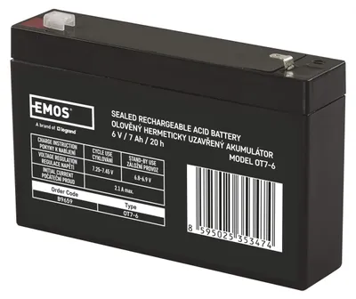 Image de Emos Akumulátor Sla 6V/7Ah Fa-4,7Mm