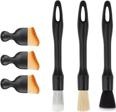 Produktbild von Autopflege Pinsel Set 6-teilig, weiche kratzfreie Reinigungsbürsten, für Auto