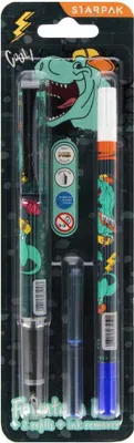 Immagine prodotto di Stilografica con cartucce e gomma Skate Dino Starpak