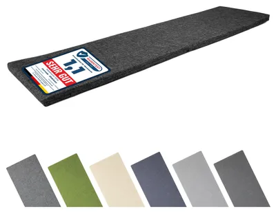 Produktbild von Garronda Bankauflage 160x40 cm ca. 4 cm dick Sitzkissen Outdoor für Gartenbank und Hollywoodschaukel Polster Auflage für Sitzbank wasserabweisend UV-beständig mit Bändern GD-0220 Schwarz
