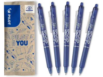 Produktbild von PILOT FriXion Clicker 0.7 Tintenroller - 5er Set, radierbar, Farbe Blau