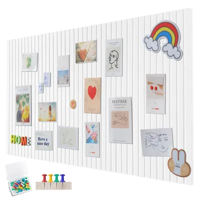 Obrázek produktu pro Velká filcová nástěnka 120 x 90 cm - Dekorativní korková nástěnka se samolepicí páskou