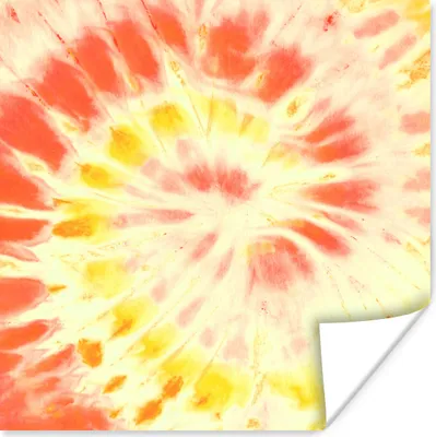 Produktbild von MuchoWow® Poster Krawattenfärbung - Gelb - Orange 75x75 cm - Wand Dekoration