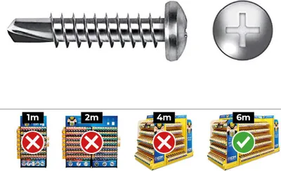 Immagine prodotto di Vite autofilettante CELO 4,8 x 16 mm 250 pezzi Zincato