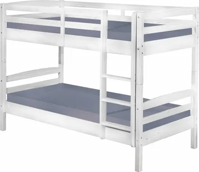 Produktbild von Inter Link Etagenbett Annika 90x200 cm Kiefer Massivholz weiss lackiert inkl. Lattenroste
