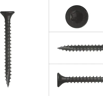 Obrázok produktu pre Fasádne skrutky pozinkované čierne 4 x 40 mm Torx 20 - 100 kusov