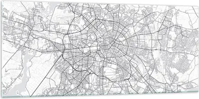 Produktbild von Bilder auf glas - Einteilig - Stadt Karte Berlin - 120x50cm - Glasbilder - Wandbilder - Bilder - zum Aufhängen bereit - Wanddekoration aus Glas - Glas Bilder - Wandbild auf Glas - GAB120x50-4681