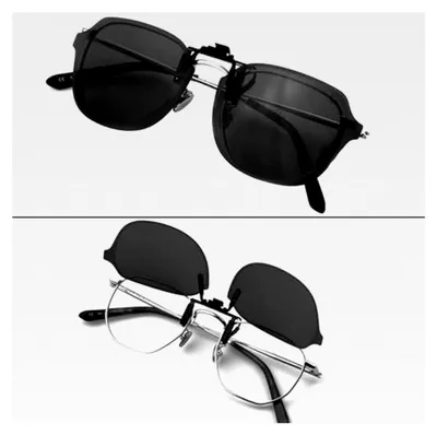 Produktbild von Polarisierte Nachtfahrbrille Clip für Brillenträger, Überzieh-Nachtsichtbrille für Autofahrer, ultraleicht, Herren, Damen