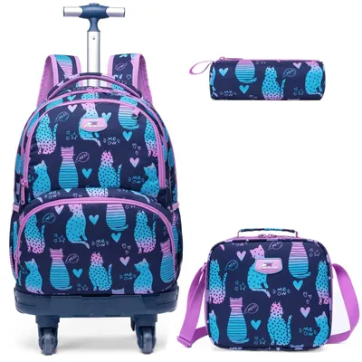 Produktbild von Elzusha – 3-in-1 Kinderrucksack mit Lunchbox und Stifttasche
