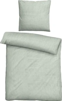 Produktbild von Biberna Bettwäsche salbei 1x 135x200 cm + 1x 80x80 cm