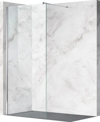 Produktbild von Balneo Duschwand Beira 80x200 cm gehärtetes Glas 8 mm Chrom Einfache Reinigung