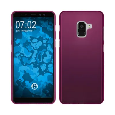 Produktbild von PhoneNatic Case kompatibel mit Samsung Galaxy A8 Plus (2018) - pink Silikon Hülle matt Cover