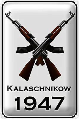 Produktbild von Blechschild Gewehr 18x12cm Kalaschnikow 1947