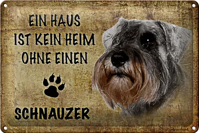 Produktbild von Blechschild Schnauzer 30x20cm Haus kein Heim ohne