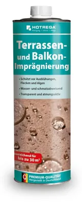 Produktbild von HOTREGA Terrassen Balkon Imprägnierung 1 Liter für saugfähige Natur- und Kunststeine