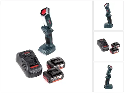 Obrázek produktu pro Akumulátorová lampa Bosch Professional GLI 18V-300 + 2x akumulátor GBA 18 V 4,0 Ah + nabíječka GAL 1880