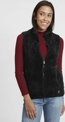Produktbild von OXMO OXTheri Damen Weste Fleece Outdoor Weste mit Stehkragen Eingrifftaschen Reißverschluss Regular fit