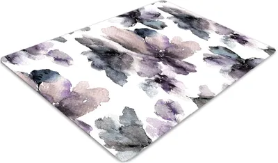 Produktbild von Stuhlunterlage Bürostuhlunterlage 120 cm x 90 cm Bodenmatte Bürostuhlunterlage - Dunkle Blumen