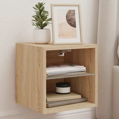 Image de Maison Exclusive - Meubles TV avec éclairage LED 2 pièces Chêne Sonoma