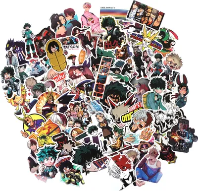 Produktbild von Kvalitné vinylové samolepky My Hero Academia, 73 kusov