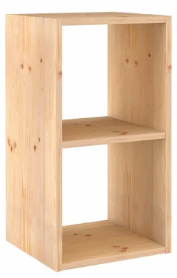 Regal mit 2 Würfeln, Massivholz, 36,8x33x70,8 cm