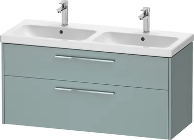 Produktbild von Duravit D-Code Möbel-Set, Möbelwaschtisch mit Waschtischunterbau wandhängend, 1184x460x555mm, DC0295010HG0000