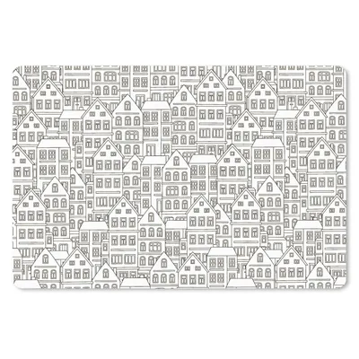 Produktbild von MuchoWow® Mauspad Mousepad Haus - Muster - Skyline 27x18 cm - Mousepads - Maus Mat - Pad - Mausunterlage - Büroartikel - Desk Matten