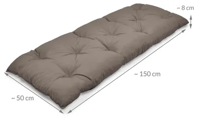 Productafbeelding van Beautissu Bankkussen Flair BK, ongeveer 150x50x10 cm, taupekleurig