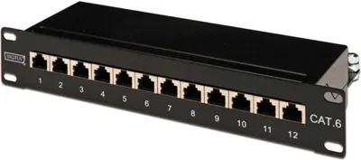 Image de DIGITUS DN-91612S 10" Patch Panel Cat.6, Class E, 12 x RJ45, 1 RU